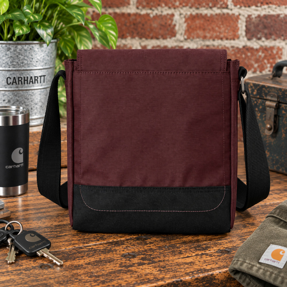 Carhartt Crossbody Snap Bag Port Black Rain Defender Water Repellent NWT - Picture 4 of 11
